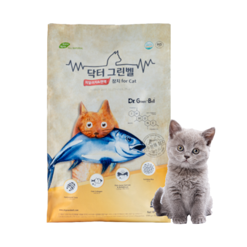 닥터그린벨 가수분해 저알러지 피모 턱드름 고양이 사료, 6kg, 1개