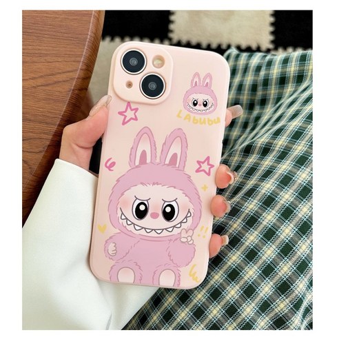 귀여운 핑크 라부부 풀커버 아이폰 갤럭시 폰케이스