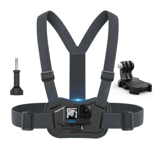 GoPro 액션 카메라와 호환되는 가슴 마운트 하네스 가슴 스트랩 - 균형 안정성 및 편안함 성능, 1세트, SA-S60