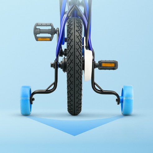 안전키드 광폭 무소음 어린이 자전거 보조바퀴 12인치~20인치 호환 이미지 3