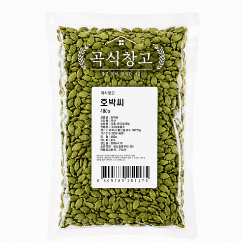 곡식창고 프리미엄 호박씨 엄선해서 선별했습니다., 1개, 400g