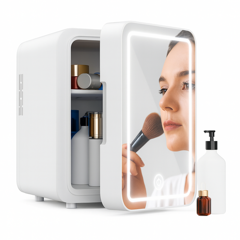 네버폴드 LED 미니 화장품냉장고 뷰티케어 가정용 휴대용 개봉기 | 실사용 후기 - 상품 이미지 1