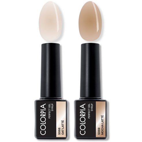 칼라피아 원스텝 퍼펙트젤 시럽 젤네일 세트, 01. 오트라떼+모..., 1세트