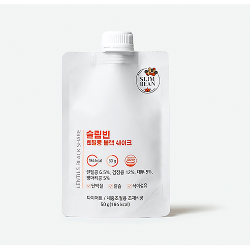슬림빈 렌틸콩 블랙 쉐이크 100% 콩 식물성 달지않은 단백질 쉐이크 다이어트 체중조절용조제식품 임산부 스위치온 약사가만든 다이어트쉐이크 이미지 3