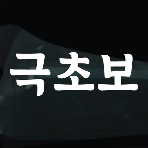 디자인황소 초보운전 스티커 차량스티커 차량 자동차 데칼 시트지, 1개, 11 극초보