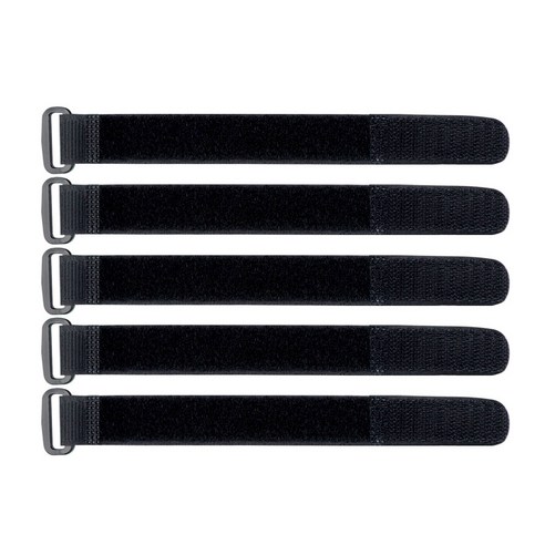 대성찍찍이 벨크로타이 전선정리 찍찍이, 5개, 2cm X 18cm 블랙