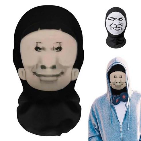 루이 메쉬 복면 코믹 가면 휴대용 통기성 유쾌한 표정, A, 1개