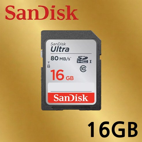 샌디스크 울트라 SD카드, 16GB, 1개