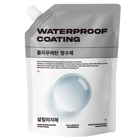 살림의지혜 폴리우레탄 방수제 가정용 바닥 균열 보수, 1개, 500ml, 그레이