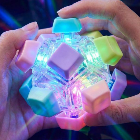도르나솔 LED 12구 디스코볼 키캡 2종류 딸깍이, 1개, LED 마카롱