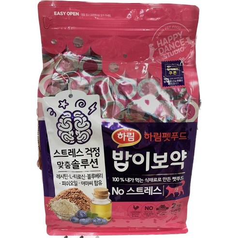 하림펫푸드 전연령 고양이 밥이보약 기능성 사료, 스트레스완화/안정/집중력관리, 2kg, 1개