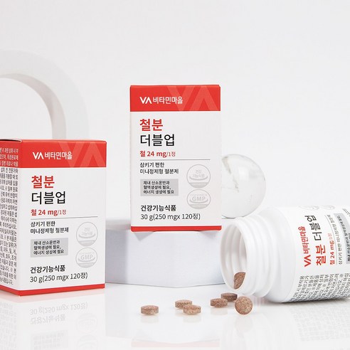 비타민마을 철분 더블업 미니 정제형 철분제 120정, 1개 이미지 4