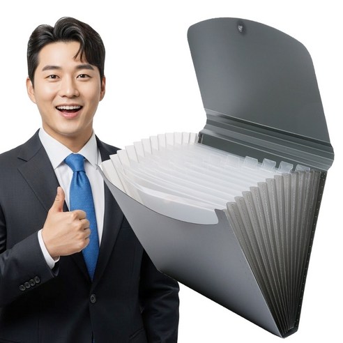 오일일 아코디언 파일 인덱스, 1개, 그레이