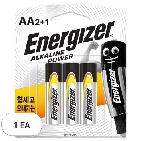 에너자이저 알카라인 AA 건전지, 3개입, 1개