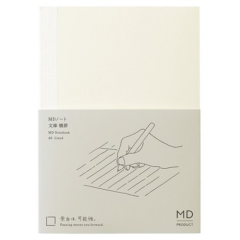 미도리 MD 프로덕트 A6 문고 노트, 가로줄, 1개
