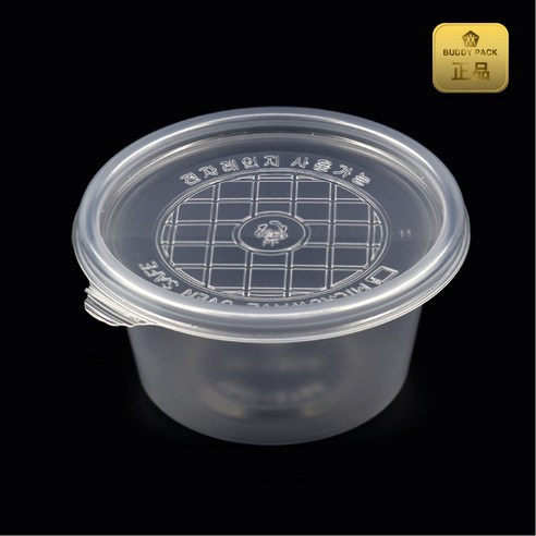 버디팩 PP 투명 원형 죽용기 중 500ml, 300세트, 1개