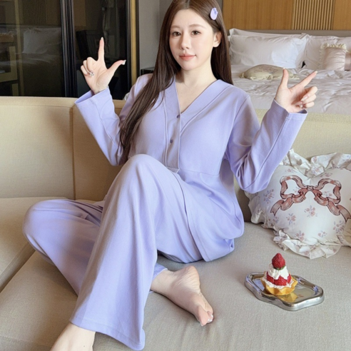 슬루아 코지 수유잠옷 상하세트 여성홈웨어 임산부 부드러운 파자마 임부복