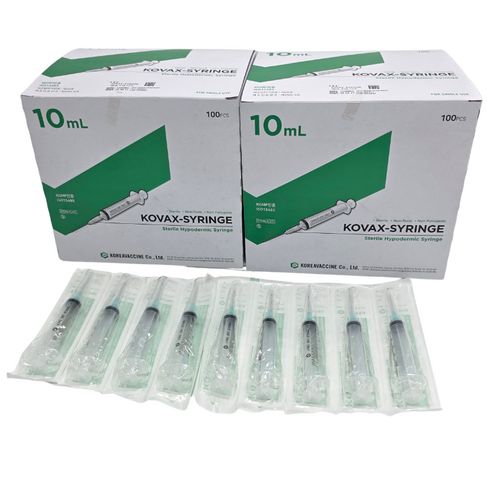 한국백신 일회용 주사기 10ml 21G 11/4" 100개, 2박스