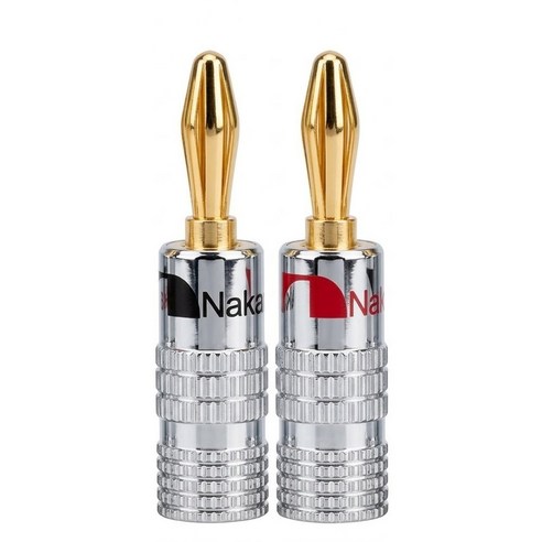 티놀지 스피커 나카미치 바나나플러그 커넥터, 흑색1+적색1(G-BN-R1B1), 1개