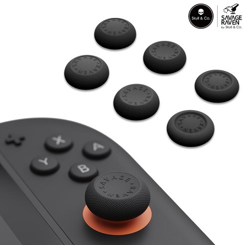 닌텐도 스위치2 조이콘 스틱커버 스컬앤코 썸그립, 스위치2 스컬앤코 썸그립, 제트블랙, 1개