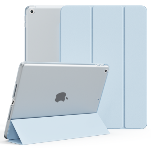 AOUB iPad 보호 케이스 얇고 가볍고 단순하며 11인치 iPad10/11 태블릿에 적합 접이식 스탠드 3개 긁힘 방지 및 내마모성, 파란색, 1개