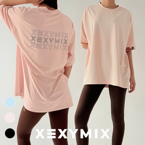 젝시믹스 여성 오버핏 기능성 반팔티 운동복