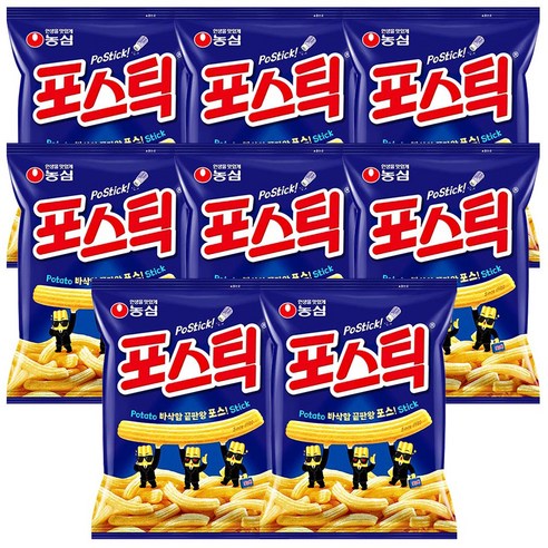 농심 포스틱 84gx8봉/포테이토스틱/감자스틱/무배, 84g, 8개
