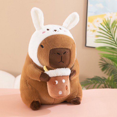 스토리원 7가지 카피바라 인형 동물 봉제 애착 선물 ST-TOY-017, 1개, 흰토끼, 30cm