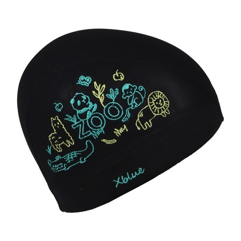 XBL-6201-05 주주 자수 메쉬 수모, 05, 블랙, 1개