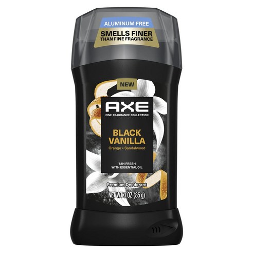 액스 파인 프레그런스 콜렉션 블랙 바닐라 오렌지 + 샌달우드 에센셜 오일 프리미엄 데오도란트, 1개