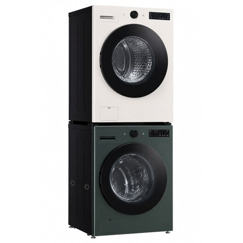 네이처베이지 네이처그린 오브제 1등급 LG 세탁 24kg 건조 20kg 설치포함, FG24GN + RG20EN