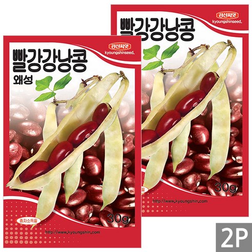세인화분 국산 왜성 빨강 강낭콩 30g - 씨 씨앗 콩씨앗 콩씨, 2개
