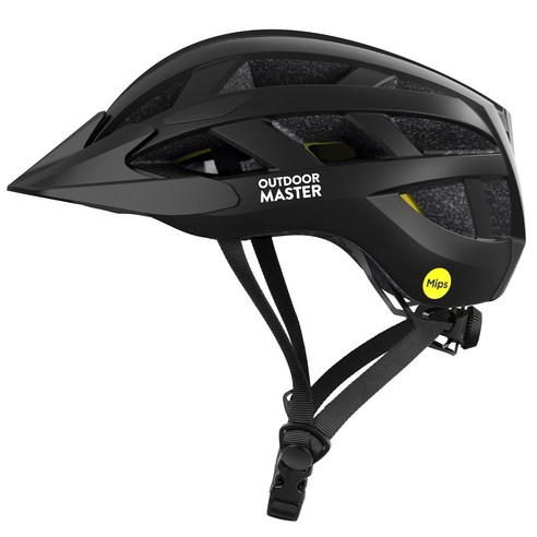 OutdoorMaster 미국 Mips 자전거 헬멧 남성용 마운틴 베이스볼 바이크 여성용 안전모 라이트, 검은색, 1개
