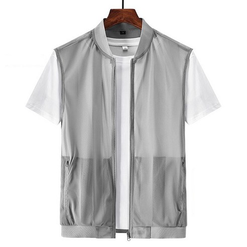 남자 여름 야상 조끼 얇은 메쉬 펀칭 포켓 조끼 자켓 Men's Vest 뉴타임즈 L734H265