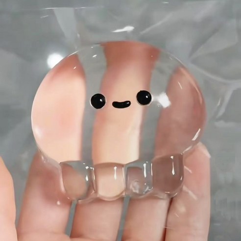 YIXUAN 스트레스 해소 말랑이 귀여운 해파리, 1개, 50g, 투명