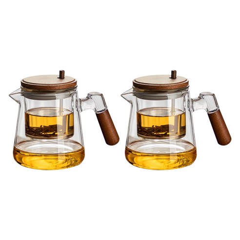 Qiaokao 거름망 찻주전자, 2개, 600ml, 클리어