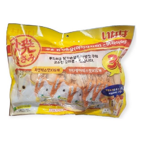 이나바 야끼사사미 버라이어티 25g, 닭가슴살, 30개