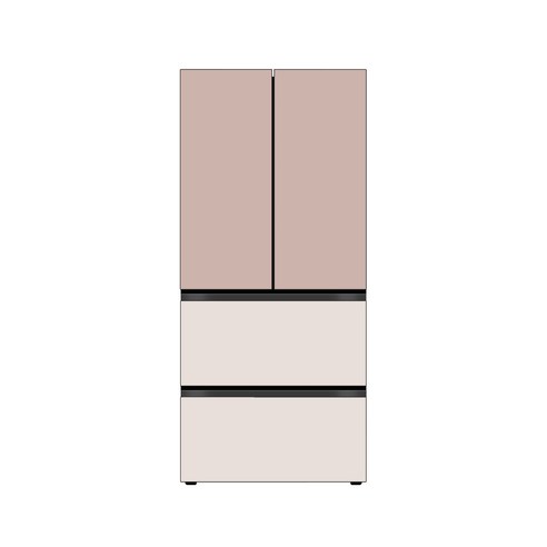 LG 디오스 오브제컬렉션 김치톡톡 Fit & Max Z484GAG173S 480L, 아몬드 + 토프