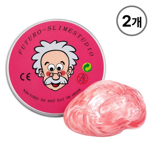 KC인증 퍼티 슬라임 박사퍼티 손에 안 묻는 유리퍼티, 레드, 45g, 2개