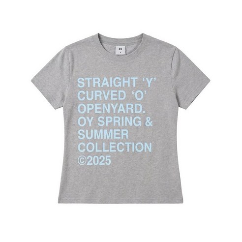 오와이 BOLD LETTERS TEE - MELANGE