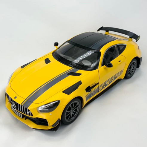 1:18 다이캐스트 모형 다이케스트 벤츠 GTR GTS AMG 완구 미니어쳐 피규어 자동차 장난감, 옐로우, 1개