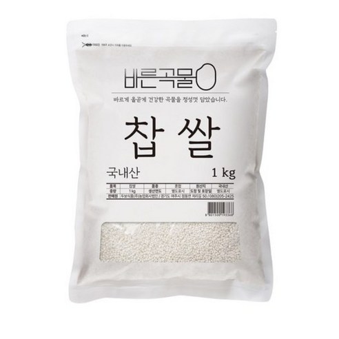 바른곡물 국산 찹쌀, 1개, 1kg