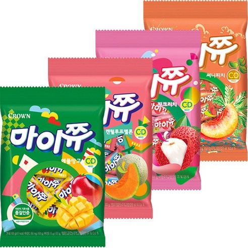 [과자몬스터] 마이쮸 켄털루프멜론+애플망고+핑크리치+써니피치