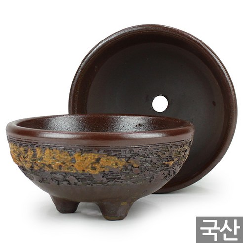 세인화분 국산 15cm 원형 옹기 화분 - 중형 다육화분 다육이화분, 2개, 모아원형 옹기화분