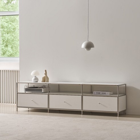 미드센츄리 감성을 담은, 벨리에 베어 모듈 거실장