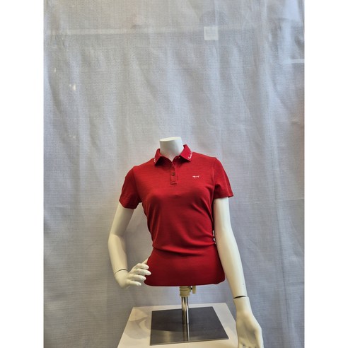 루이까스텔 여성 골프웨어 S/S 요꼬에리 자수 포인트티 7LOTS405R