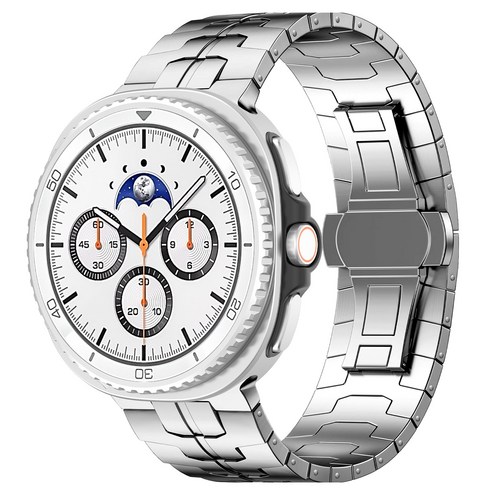 갤럭시워치8/8 클래식 호환 스트랩 쥬빌레 라인 메탈 밴드 40mm 44mm 47mm, 실버