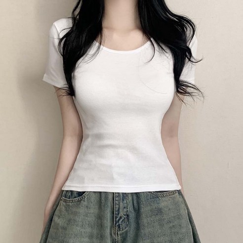 반팔티종결/제작/무려9컬러 슬림 베이직 무지 라운드넥 데일리 쫀쫀핏 코튼 반팔 티셔츠