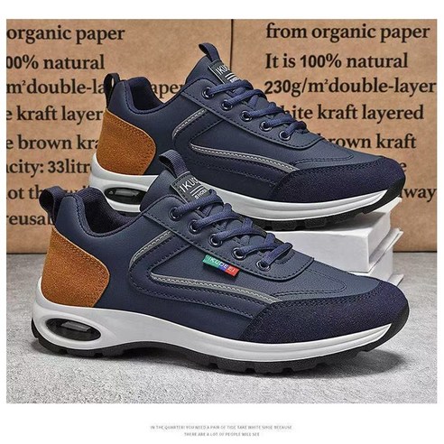 POMTOR 남성 패션 편안한 스니커즈 운동화 캐주얼 남자운동화 이미지 3