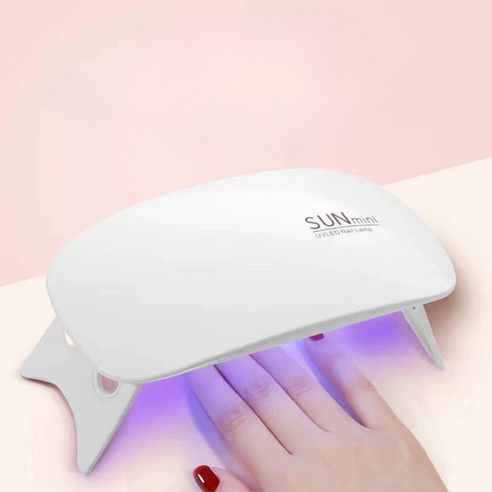 체니모 LED 젤 네일 램프 휴대용, 화이트, 1개